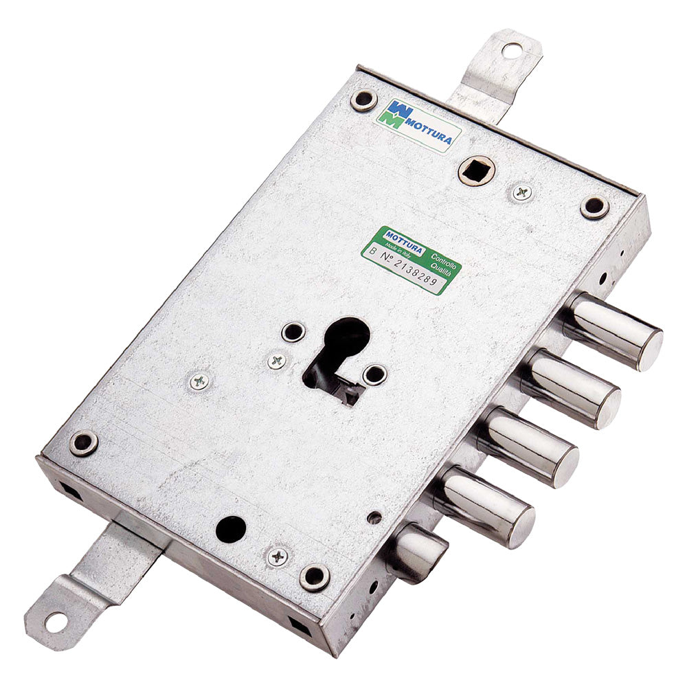 SERRATURA DA APPLICARE TRIPLICE PER PORTE BLINDATE ART. 85.571 Sx E 63 - mm 206 x  136  - MOTTURA
