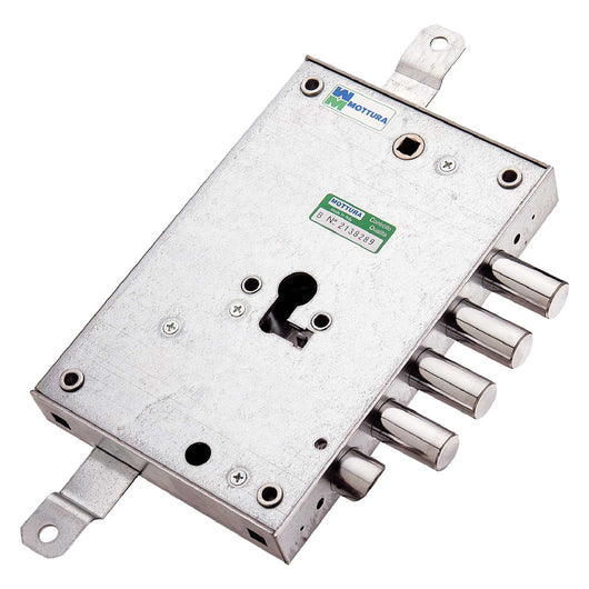 SERRATURA DA APPLICARE TRIPLICE PER PORTE BLINDATE ART. 85.571 Sx E 63 - mm 206 x  136  - MOTTURA