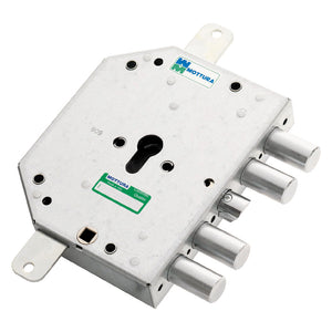 SERRATURA DA APPLICARE TRIPLICE PER PORTE BLINDATE ART. 89C.855 Dx E 60 - mm 132 x 165  - MOTTURA