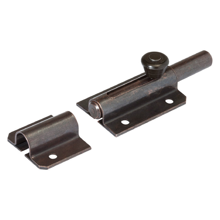 CATENACCIO TRASVERSALE ASTA TONDA ART.216 mm 120 - acciaio bronzato- 10 pezzi  - ALDEGHI LUIGI