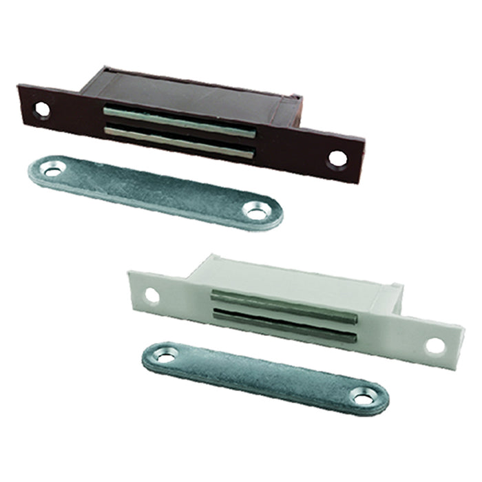 CHIUSURA MAGNETICA mm 19 x  97 bianco- 25 pezzi