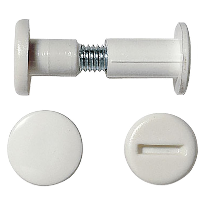 GIUNZIONE PER MOBILI mm 30Ã·40  - col. bianco- 500 pezzi