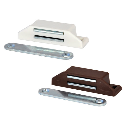 CHIUSURA MAGNETICA mm 19 x  65 bianco- 50 pezzi