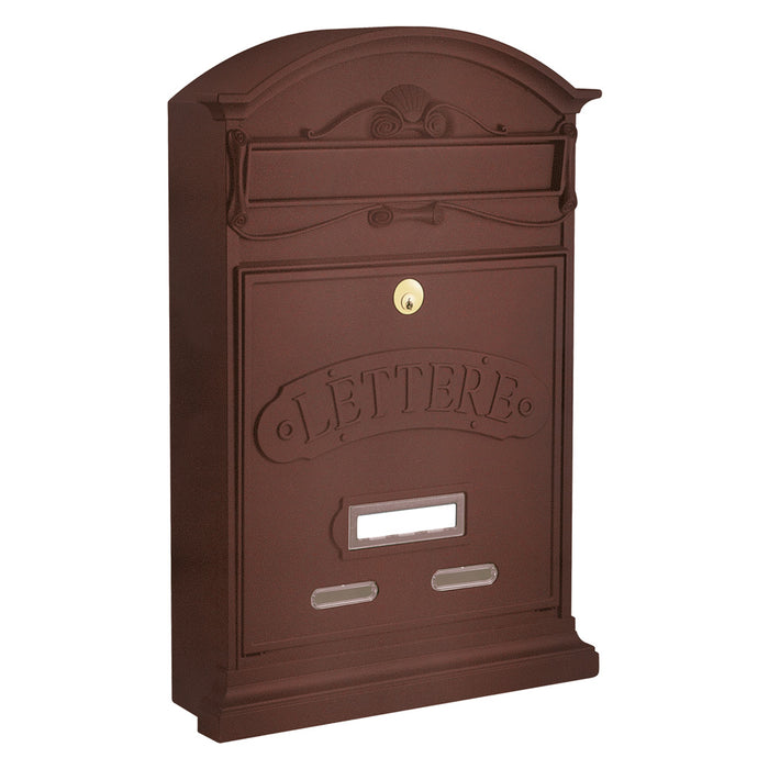 CASSETTA POSTALE SERIE 'LETTERE' ruggine  - ALUBOX
