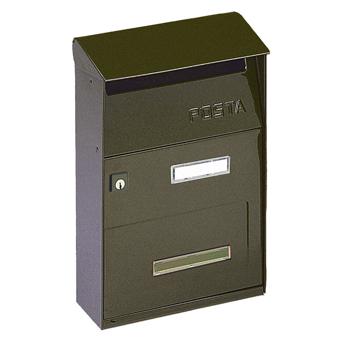 CASSETTA POSTALE SERIE 'EFFE' cm 22 x 11 x h 32,5 vern.verde  - ALUBOX