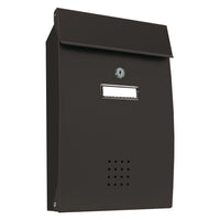 CASSETTA POSTALE PORTA RIVISTA SERIE 'PECHINO' lamiera zincata - vern.grigio ghisa  - ALUBOX