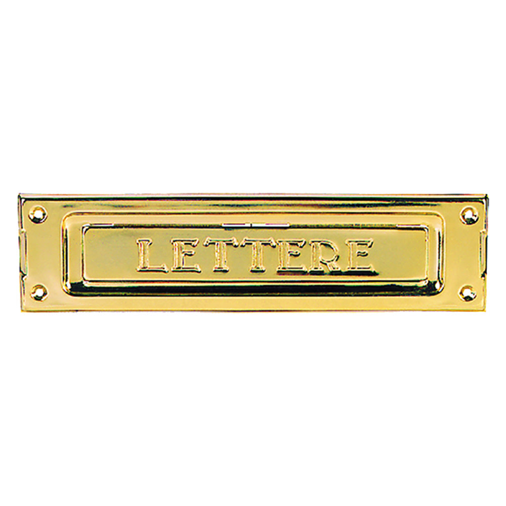 BUCA PER LETTERE in ottone lucido- 2 pezzi