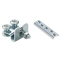 CARRELLO A 4 CUSCINETTI CON PIASTRA ART.40/24+42 piastrina ricambio 10 MA  - COMUNELLO