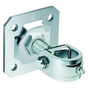 CARDINE REGOLABILE  A FASCETTA ART.186 M 27 - Ø 40 (piastra 130 x 130 mm)  - COMUNELLO