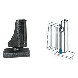 PERNO E PIASTRA SFERICA PER CARDINE ART.105-20 base mm 60x70 - piastra mm 80x40- 10 pezzi  - COMUNELLO