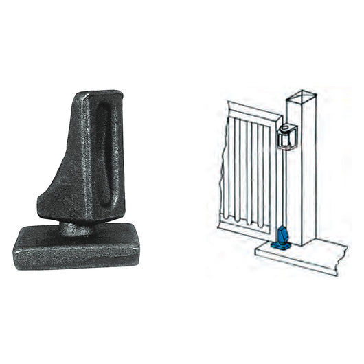 PERNO E PIASTRA SFERICA PER CARDINE ART.105-20 base mm 60x70 - piastra mm 80x40- 10 pezzi  - COMUNELLO