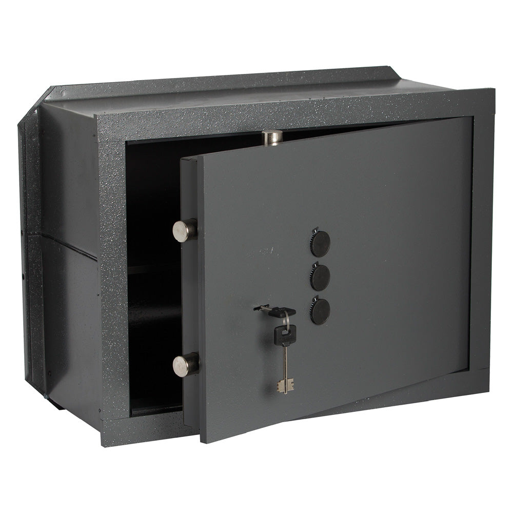 CASSAFORTE CON CHIAVE E COMBINAZIONE '82210' cm 36 x 24 x 20 - 2 catenacci  - CISA