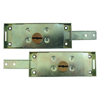 SERRATURA LATERALE PER SERRANDA art.8633 - sx doppia mappa  - PREFER