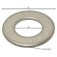 RONDELLA PIANA COMUNE M 24 - 4,3 x 44 x  25 mm - 1.5 centinaio