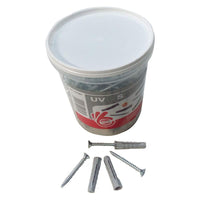 TASSELLO NYLON CON VITE 'UV' Ø 8 x 40 + vite 5 x 50mm (140 pz)  - FISCHER