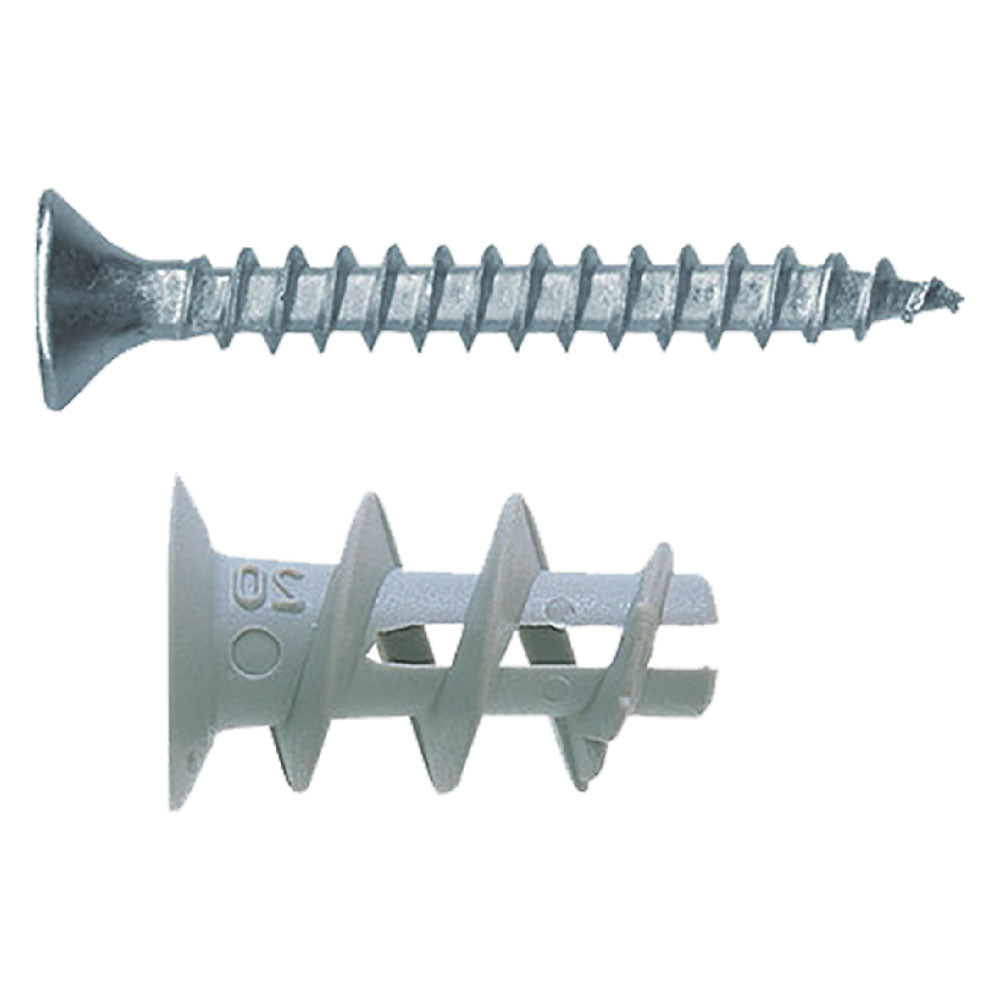 TASSELLO NYLON PER CARTONGESSO CON VITE GKS - lunghezza 22 mm- 50 pezzi  - FISCHER