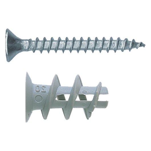 TASSELLO NYLON PER CARTONGESSO CON VITE GKS - lunghezza 22 mm- 50 pezzi  - FISCHER