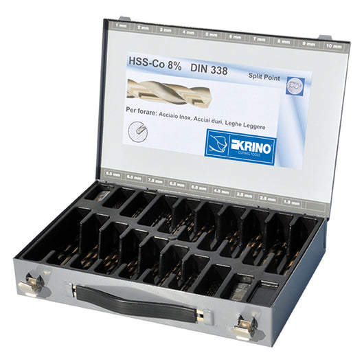 PUNTE PER METALLO HSS AL COBALTO 8% cf. 116 pz  - KRINO