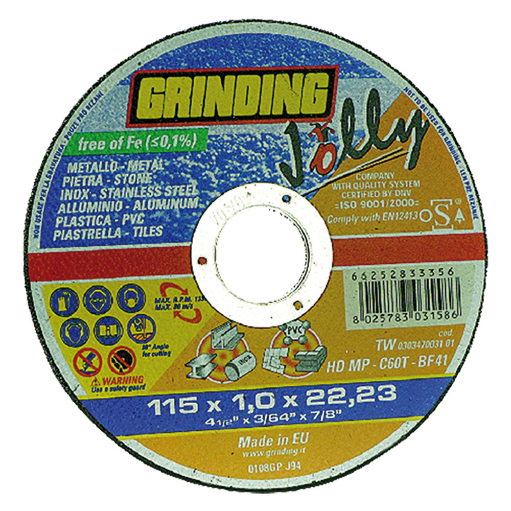 MOLA ABRASIVA 'JOLLY' ø 115 x 1- 50 pezzi  - GRINDING