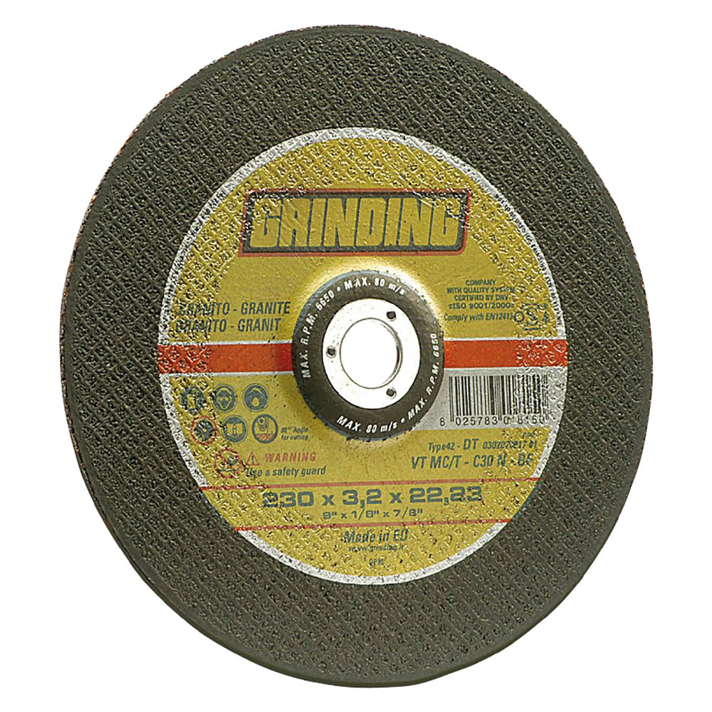 MOLA ABRASIVA PER GRANITO ø 230 x 3,2- 25 pezzi  - GRINDING