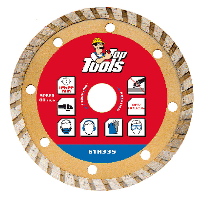 DISCO DIAMANTATO ø 115 mm - foro 22,2 mm  - TOPTOOLS