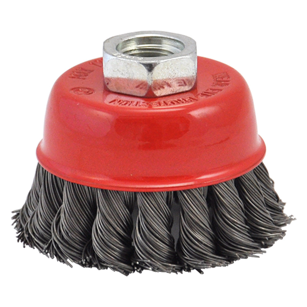 SPAZZOLA A TAZZA PER SMERIGLIATRICE ø mm   65 foro M 14  - VERTO