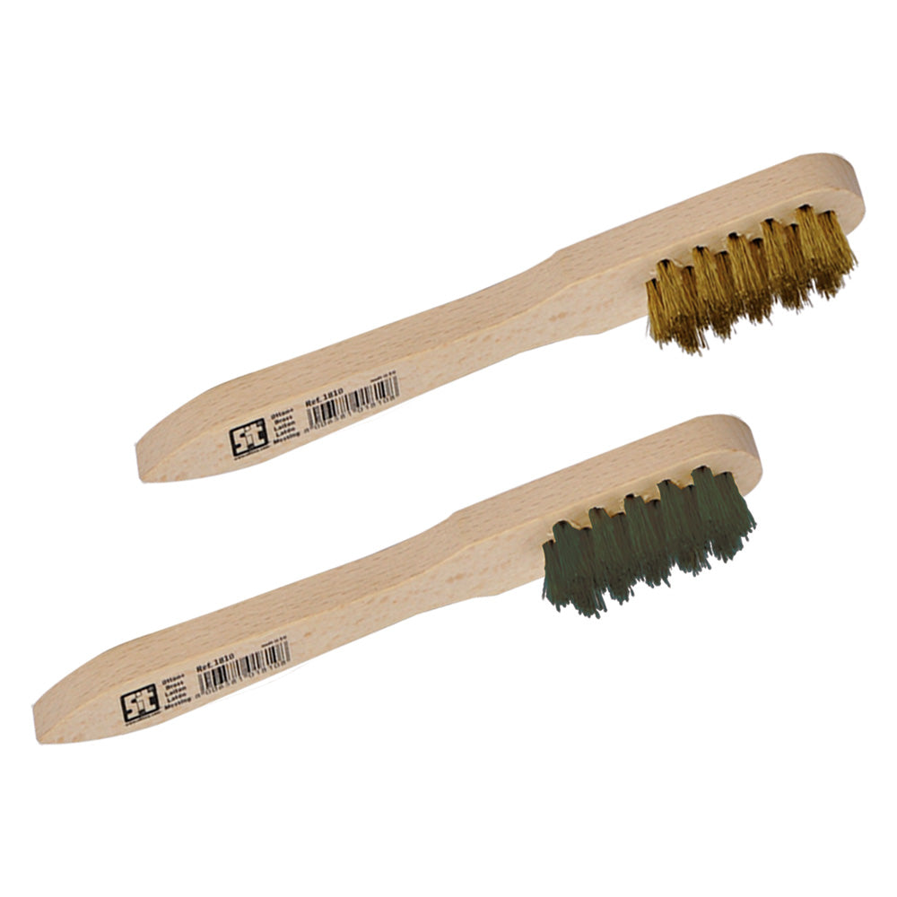 SPAZZOLA A MANO PER CANDELE mm 150x35 - fili acciaio Ø mm 0,15  - SIT