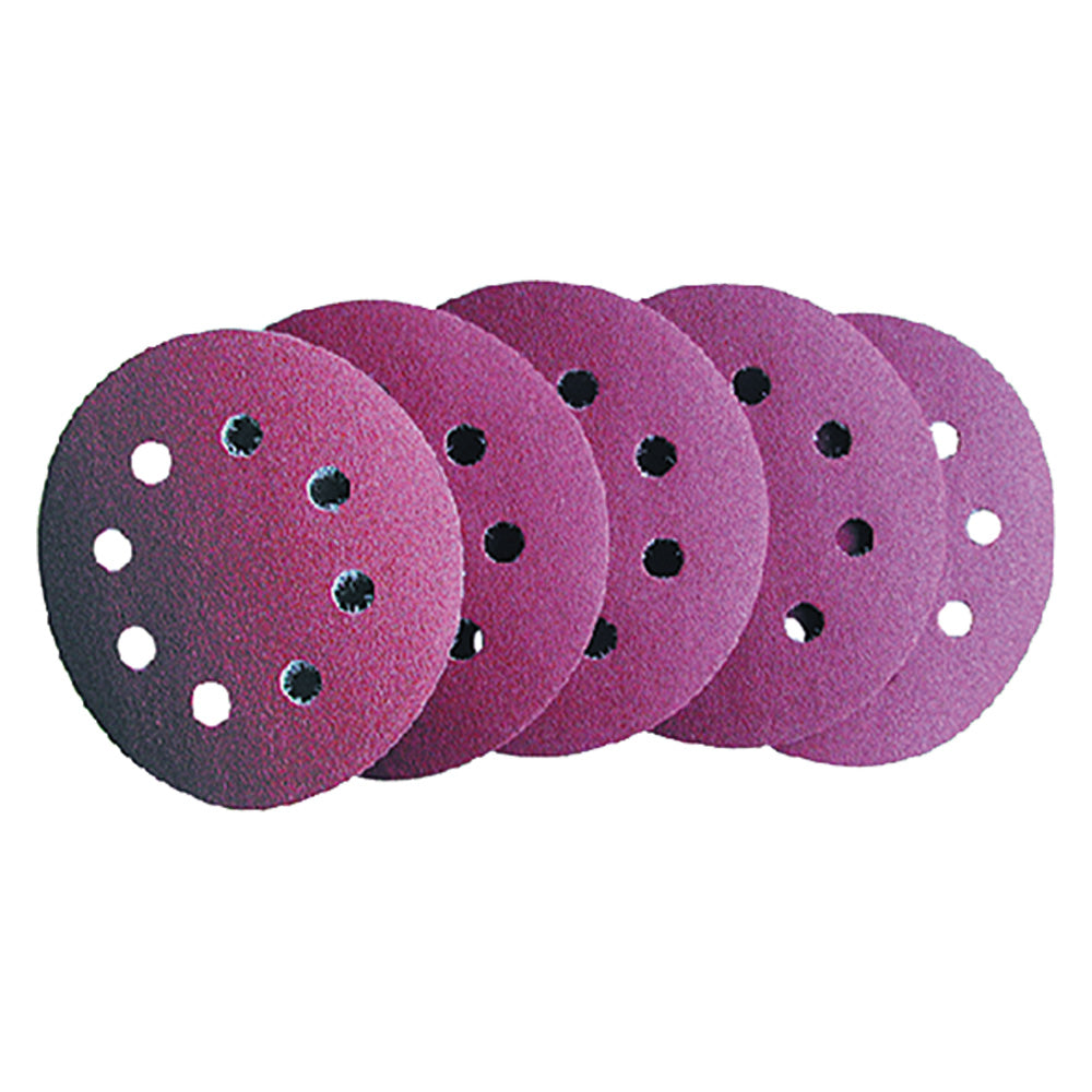 DISCO IN CARTA ABRASIVA CON VELCRO FORATO art. 349.35 - gr.   80  - PG