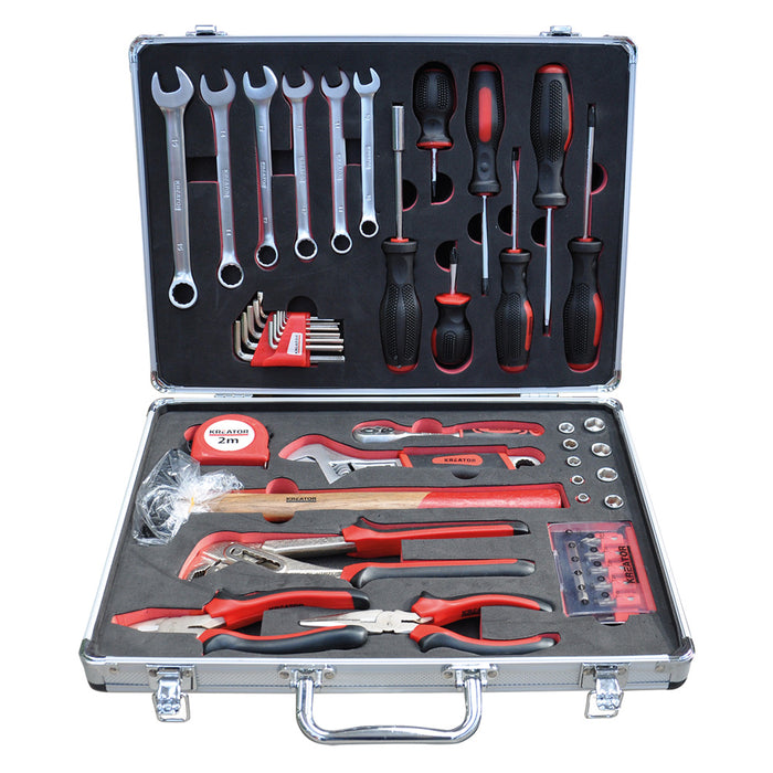 CASSETTA UTENSILI MANUALI cm 38 x 7,5 x h 27 - 52 pz totali