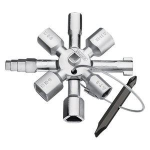 CHIAVE A CROCE PER CASSETTE/ARMADI tipo universale - 10 profili  - KNIPEX