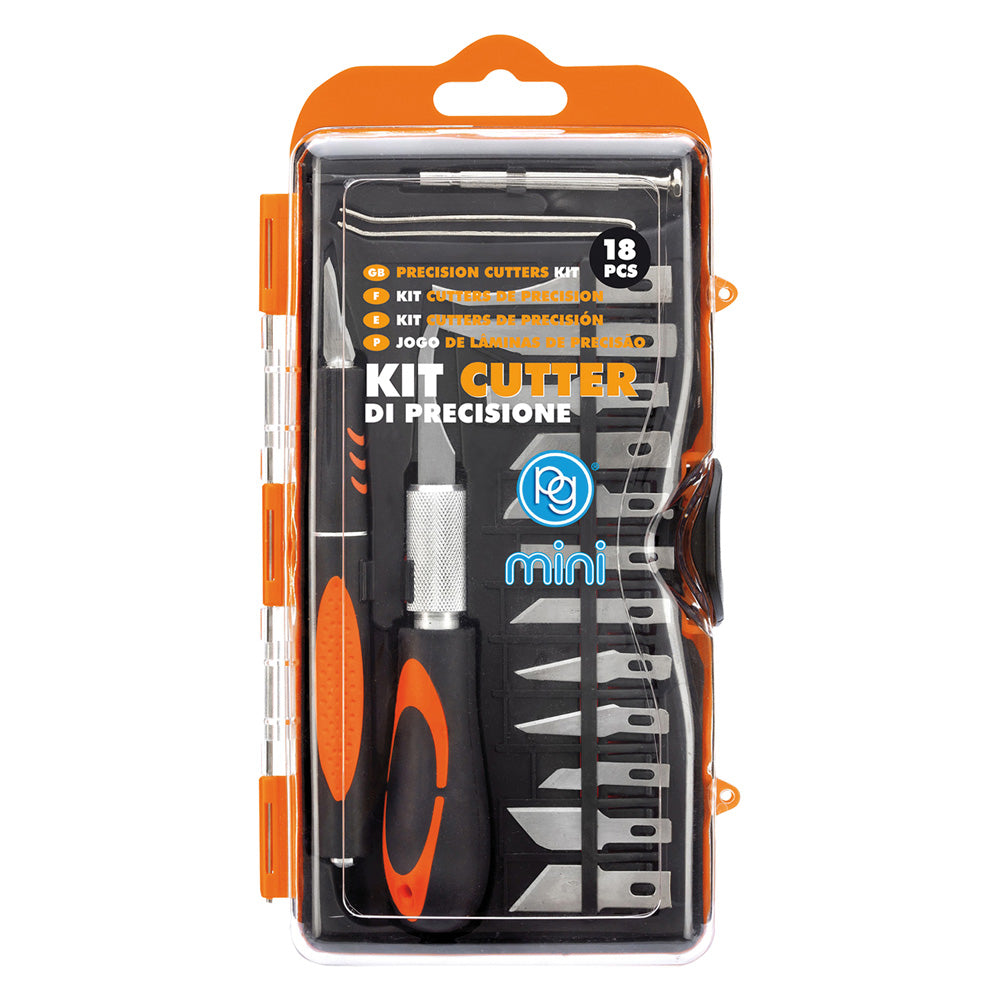 CUTTER DI PRECISIONE IN KIT 18 pezzi  - PG