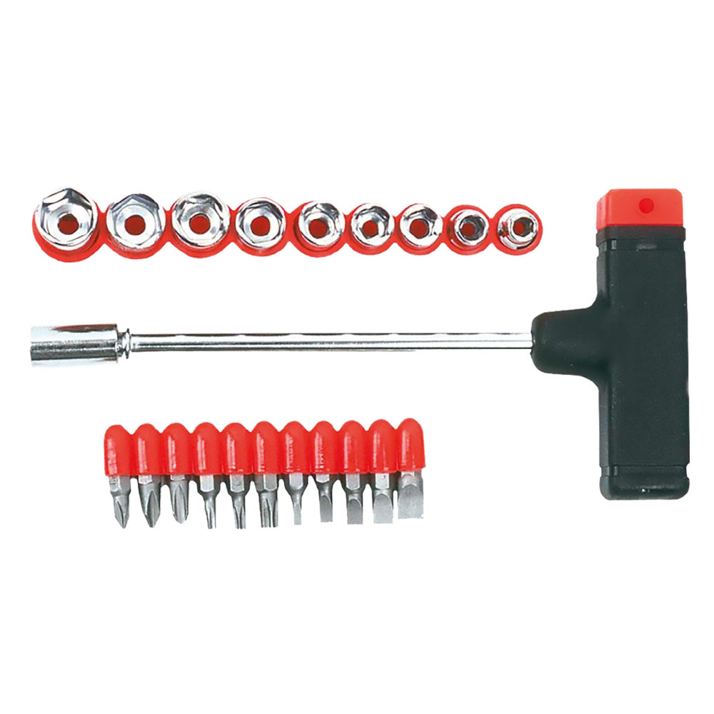CACCIAVITE PORTAINSERTI / BUSSOLE set 22 pz  - TOPTOOLS