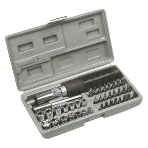 SET AVVITAMENTO CON INSERTI E BUSSOLE set 40 pz  - TOPTOOLS