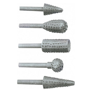 RASPE ROTATIVE IN SET serie 5 pezzi  - TOPTOOLS