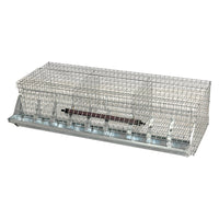 GABBIA CONIGLI INGRASSO TRE FORI cm 100 x 40 x H 27  - MG GABBIE