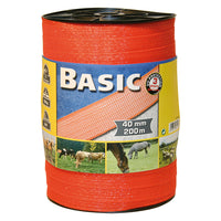 FETTUCCIA ELETTRICA H 40 mm - 12 fili - mt. 200 arancio  - ALBERT KERBL