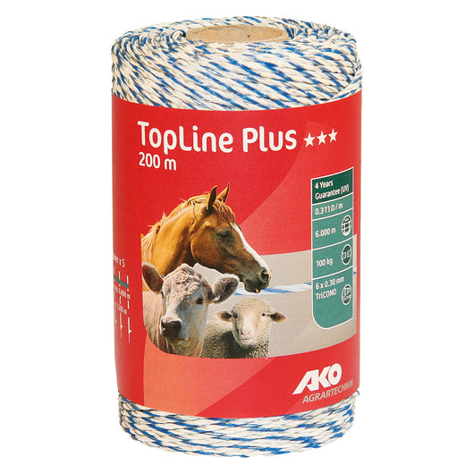 FILO TONDO PER RECINTO mt 200 - bianco/blu  - ALBERT KERBL