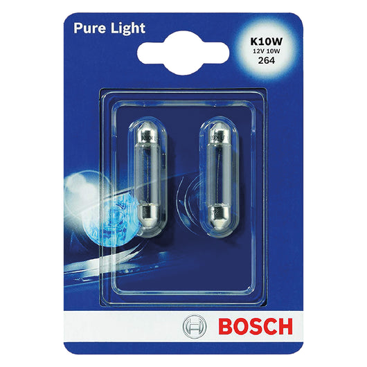 LAMPADINA PER ABITACOLO/FARO POSTERIORE 10 watt - 2 pezzi  - BOSCH