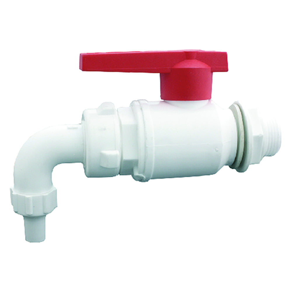 RUBINETTO A SFERA CON BECCUCCIO CURVO 1/2 x 20  - BUCCHI