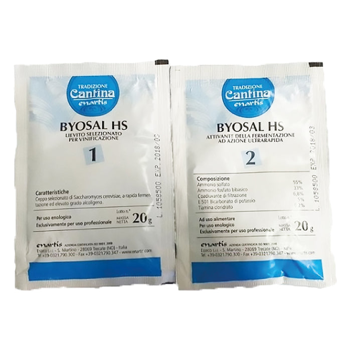 ATTIVANTE DI FERMENTAZIONE CON LIEVITO SELEZIONATO gr. 20 (attivante) + 20 (lievito)  - ENARTIS