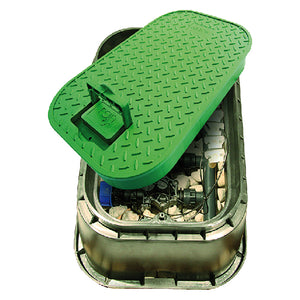 POZZETTO RETTANGOLARE CON COPERCHIO base cm 52,5 x 39,5 x h 33 - coperchio 27,5 x 40  - RAIN