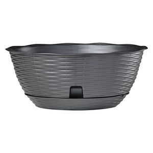 CIOTOLA PER FIORI 'PAGLIA' Ø cm 40xh.17 lt.12,5 - antracite- 10 pezzi  - BAMA