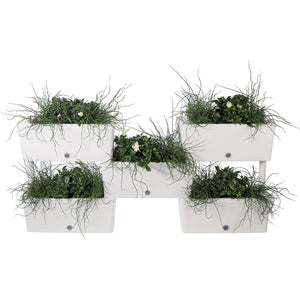 KIT FIORIERE COMPONIBILI 'BRICK' kit 5 pz - colore panna  - BAMA