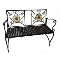 PANCHINA DECORO MOSAICO 'ESMERALDA' cm 116 x 56 x h.90  - LIF