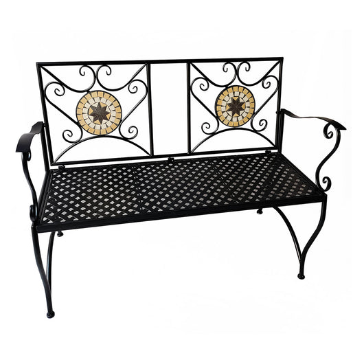 PANCHINA DECORO MOSAICO 'ESMERALDA' cm 116 x 56 x h.90  - LIF