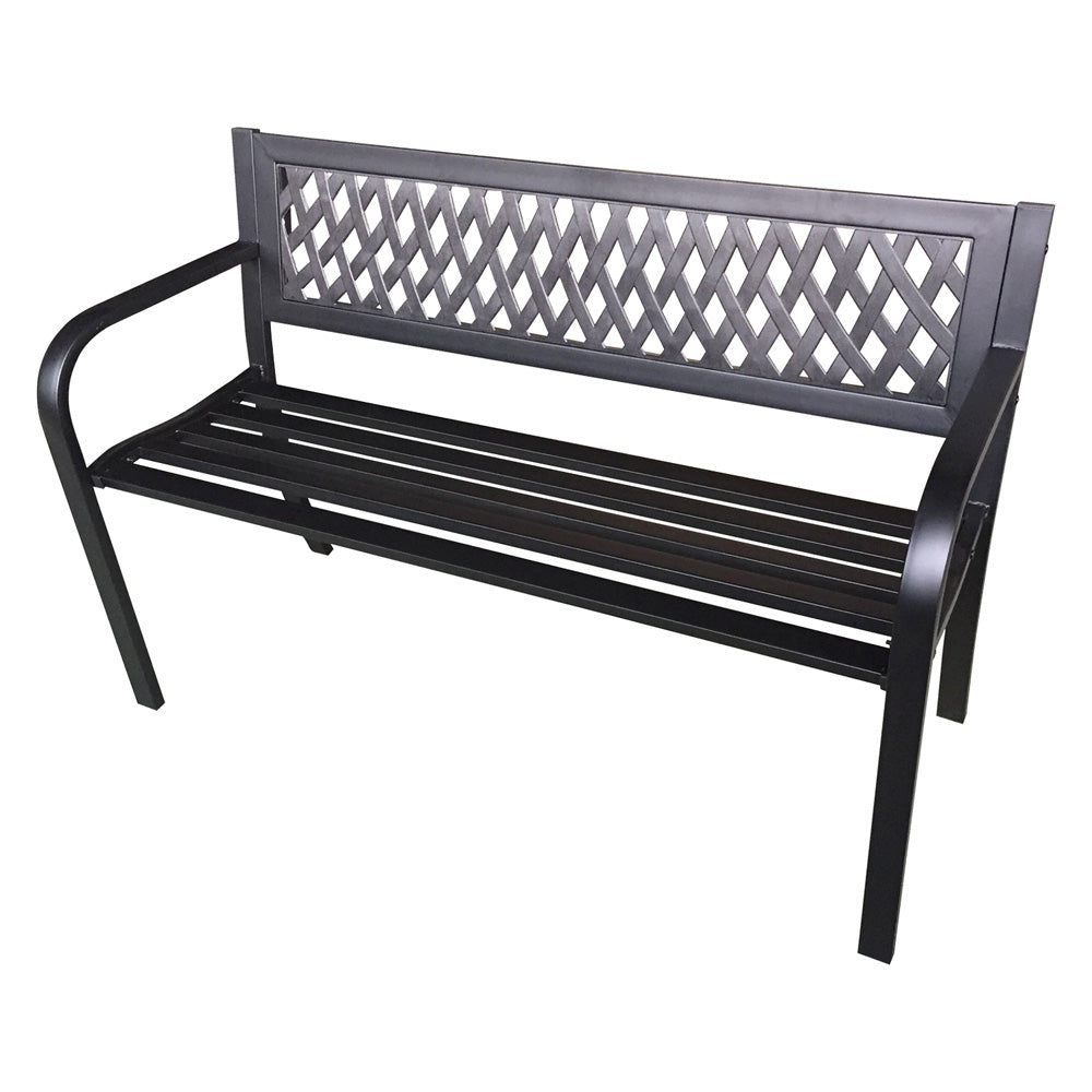 PANCHINA 'BORGARINO' cm. 119 x 50 x h.75 - nera  - LIF