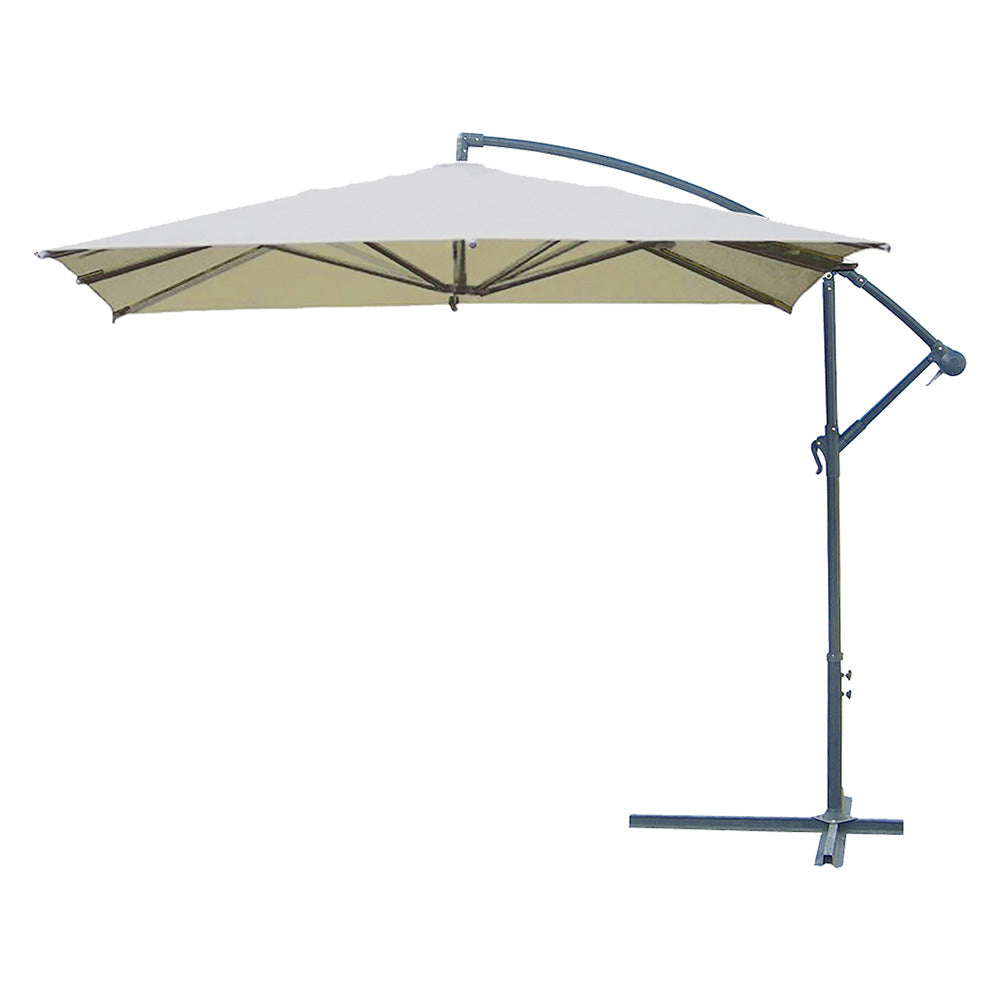 OMBRELLONE QUADRO DA GIARDINO DECENTRATO A BRACCIO mt 3 x 3 - colore ecru'  - LIF