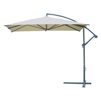 OMBRELLONE QUADRO DA GIARDINO DECENTRATO A BRACCIO mt 3 x 3 - colore ecru'  - LIF