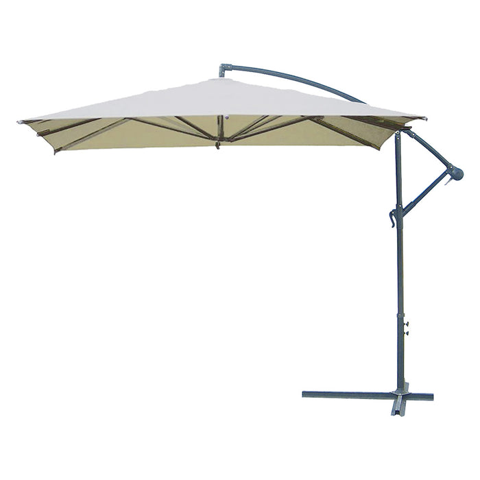 OMBRELLONE QUADRO DA GIARDINO DECENTRATO A BRACCIO mt 3 x 3 - colore ecru'  - LIF