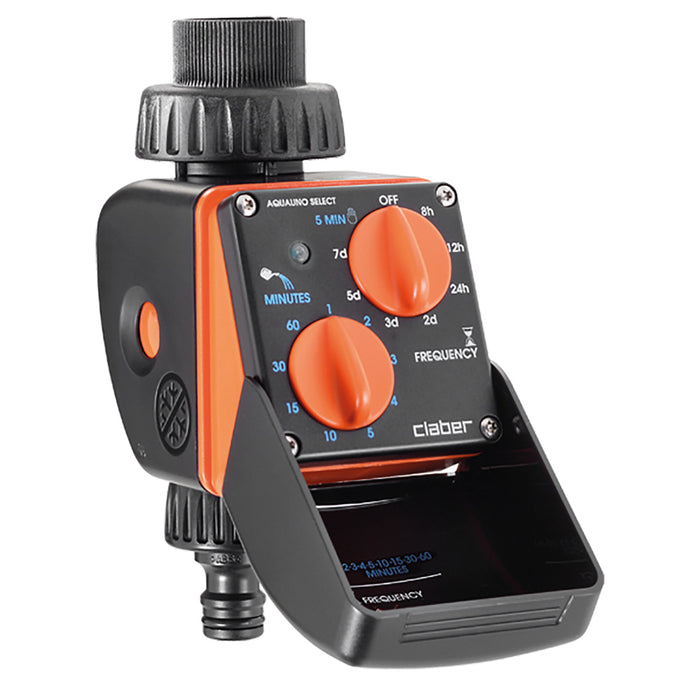 CENTRALINA PER IRRIGAZIONE DA RUBINETTO 'AQUAUNO SELECT' Art. 8423 - 63 programmi  - CLABER
